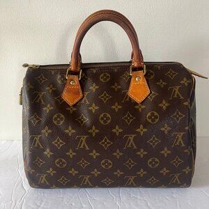 LOUIS VUITTON MONOGRAM SPEEDY 30 HANDBAG PURSE SATCHEL BAG